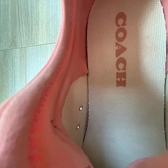 Coach Women's Signature Brown and Pink Sneakers - Picture 6 of 9